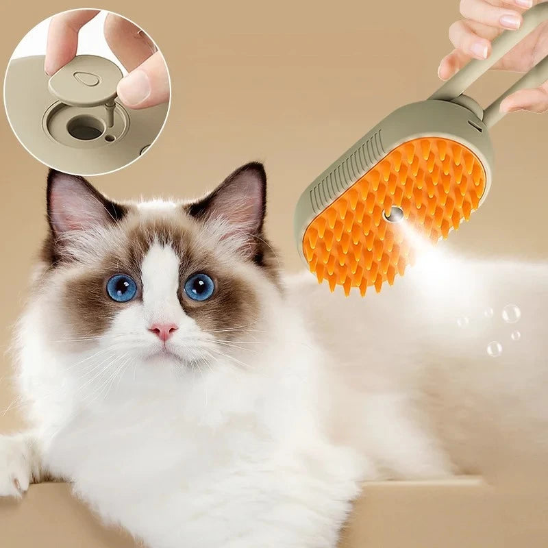 3-in-1 Pet Grooming Steam Brush